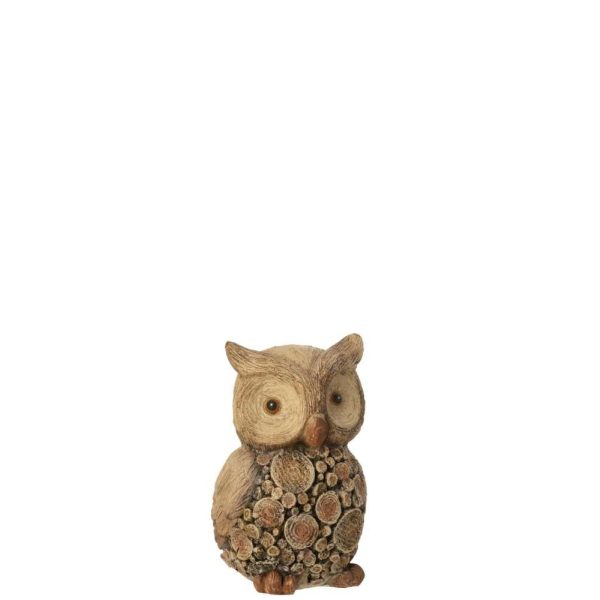 OWL WOOD IMITATION POLYRESIN NATURAL SMALL