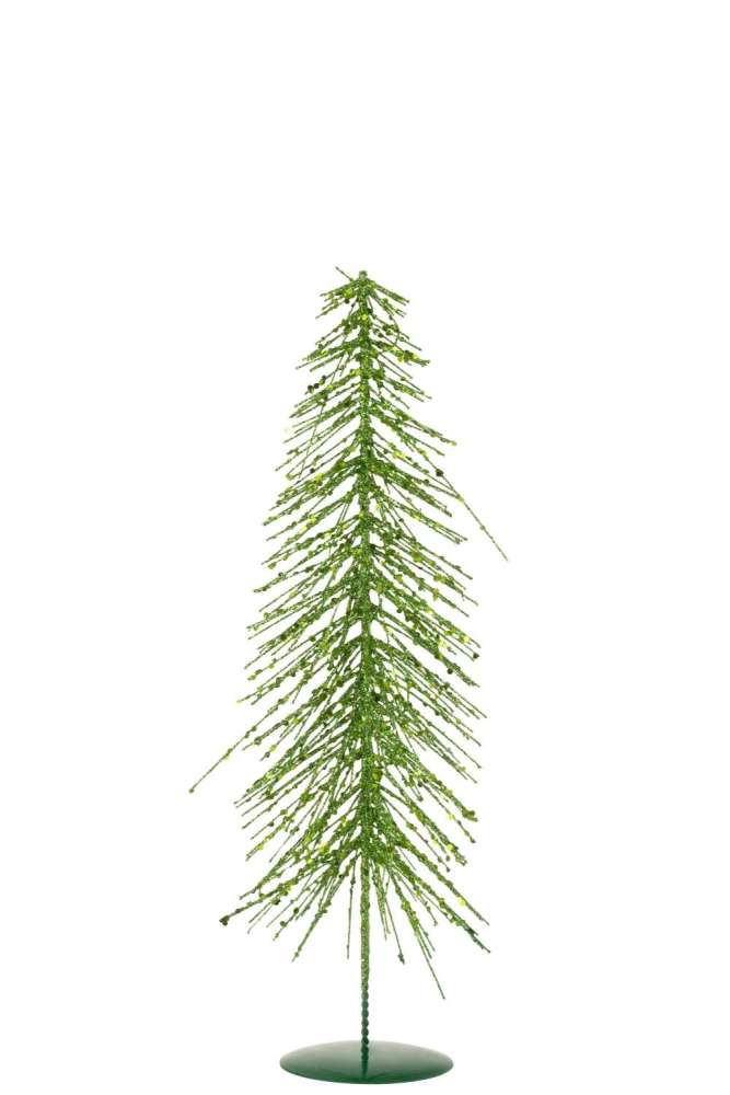 CHRISTMAS TREE GLITTERS PLASTIC DARK GREEN MEDIUM