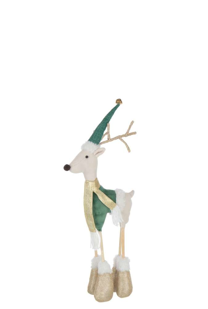 REINDEER STANDING POLYESTER MULTICOLORED SMALL