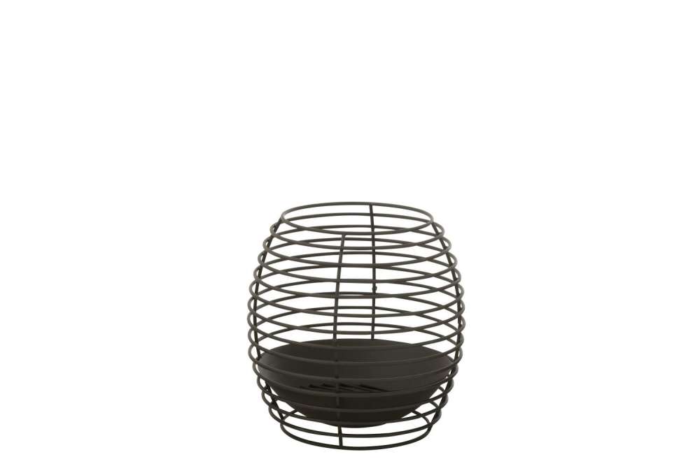 FIRE PIT ROUND RINGS IRON BLACK MEDIUM