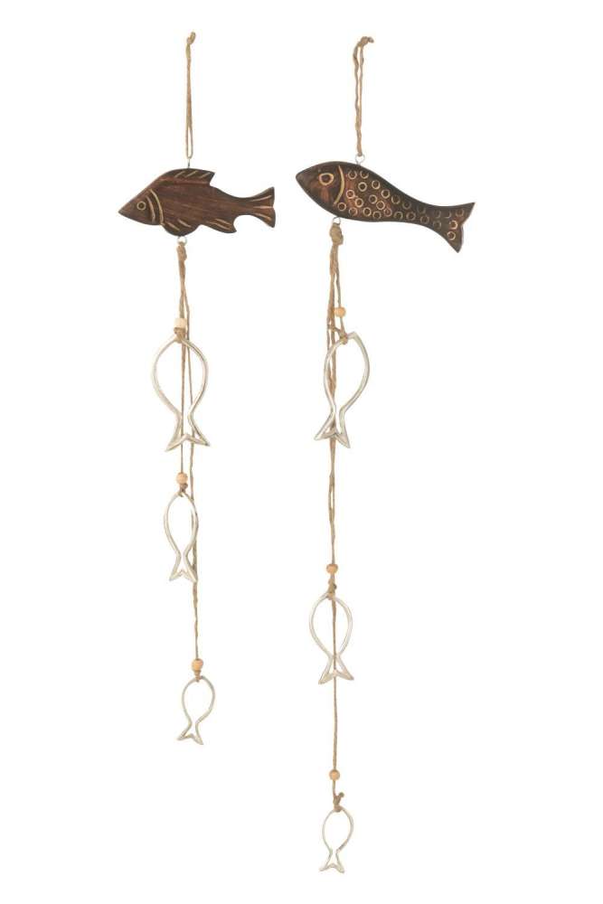 GARLAND FISH MANGO/ALU DARK BROWN ASSORTMENT OF 2