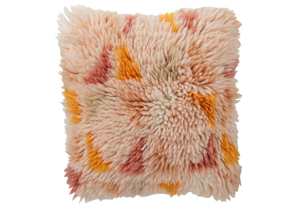 CUSHION GEOMETRIC WOOL MULTICOLORED