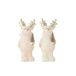 REINDEER PINE TREE CLAY MULTICOLORED ASSORTMENT OF 2