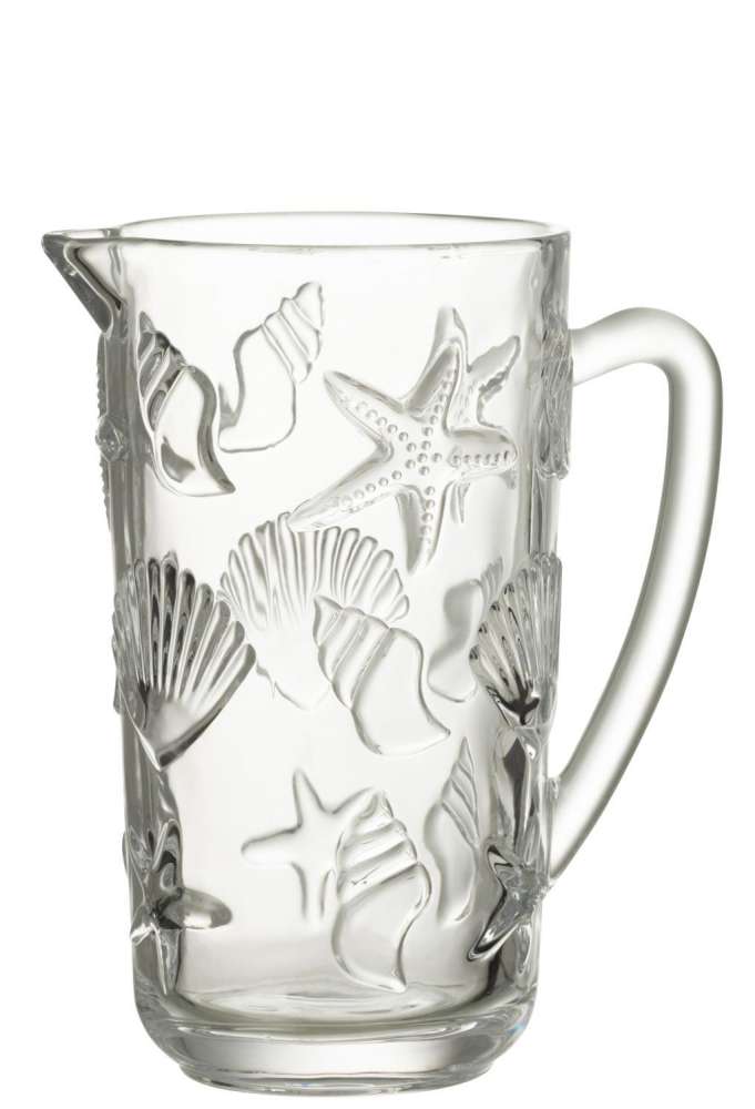 WATER JUG SEA GLASS TRANSPARENT