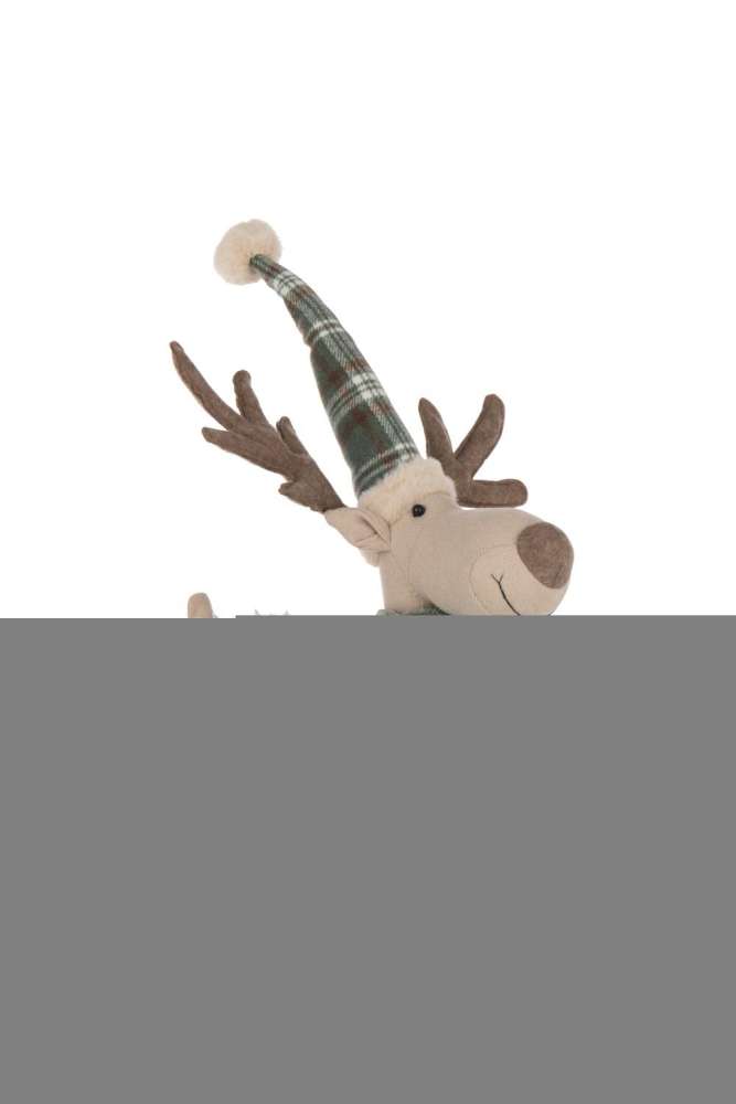 MOOSE SCARF POLYESTER OFF-WHITE/GREEN LARGE