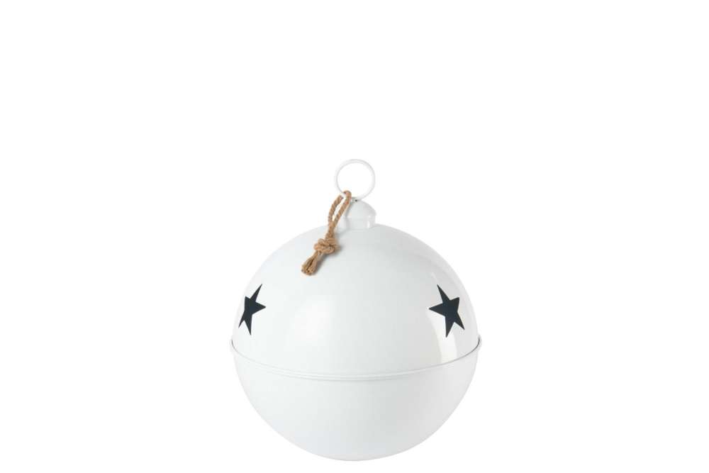 CHRISTMAS BAUBLE BRIGHT BALL IRON WHITE LARGE