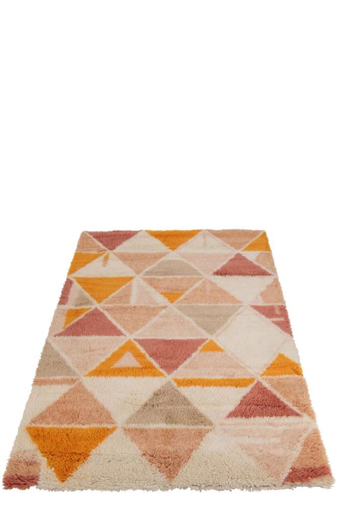 RUG GEOMETRIC WOOL MULTICOLORED