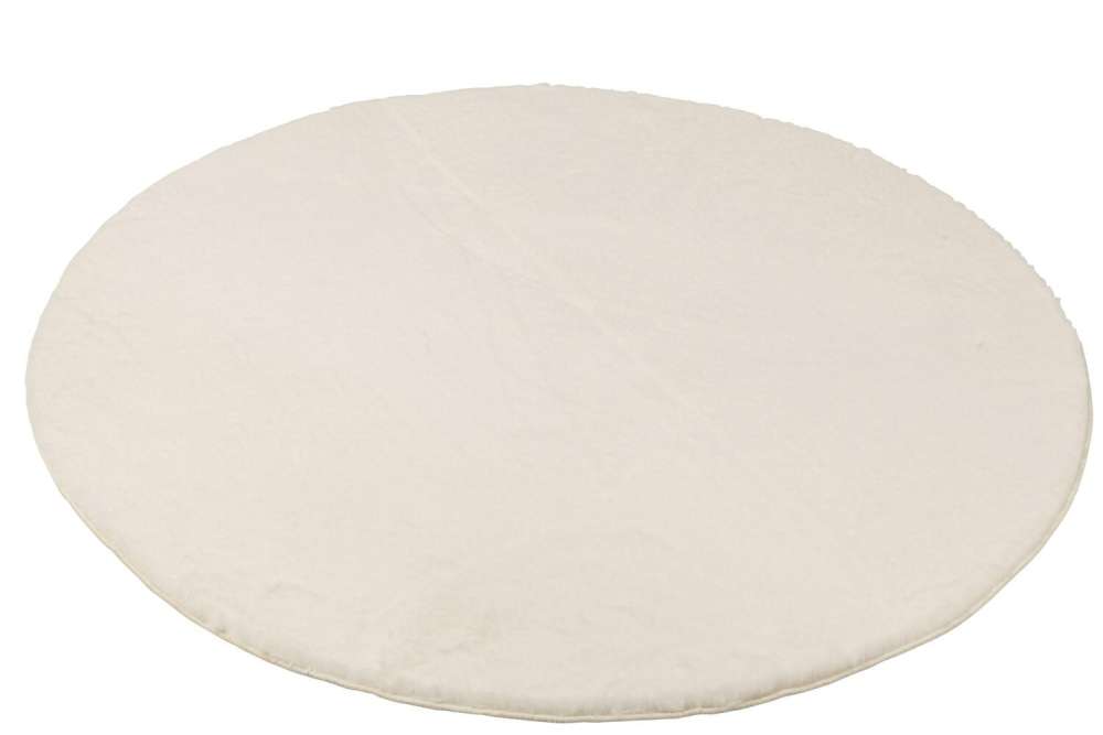 RUG CUTIE ROUND POLYESTER WHITE