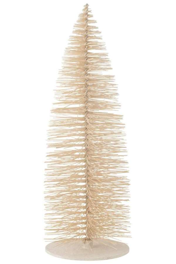 CHRISTMAS TREE DECO GLITTERS WOOD WHITE EXTRA LARGE