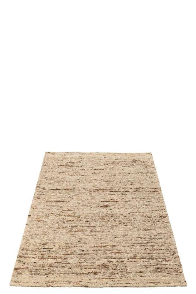 RUG WOVEN WOOL ECRU/BROWN