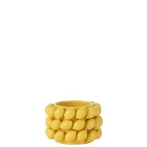 FLOWERPOT LEMONS CERAMIC YELLOW  SMALL