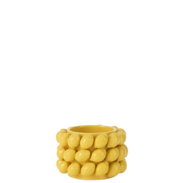 FLOWERPOT LEMONS CERAMIC YELLOW  SMALL