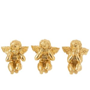 ANGELS SEE/HEAR/SPEAK POLY GOLD LARGE ASSORTMENT OF 3