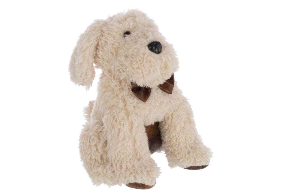 DOORSTOP DOG POLYESTER LIGHT BEIGE