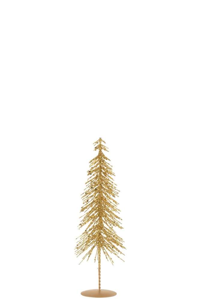 CHRISTMAS TREE GLITTERS PLASTIC GOLD COLORED SMALL