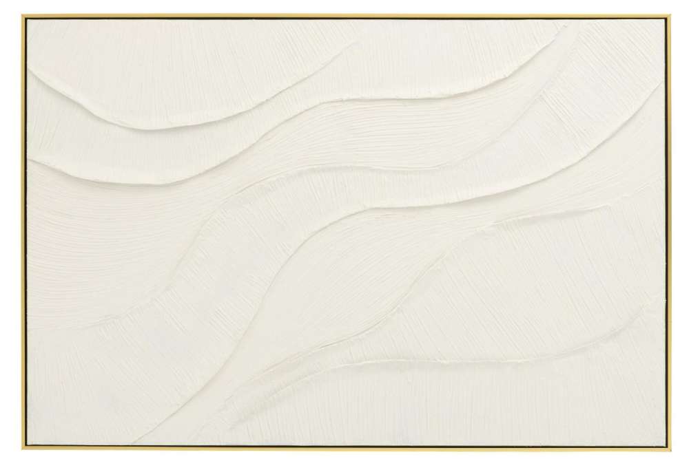 PAINTING ONDE ACRYLIC ECRU