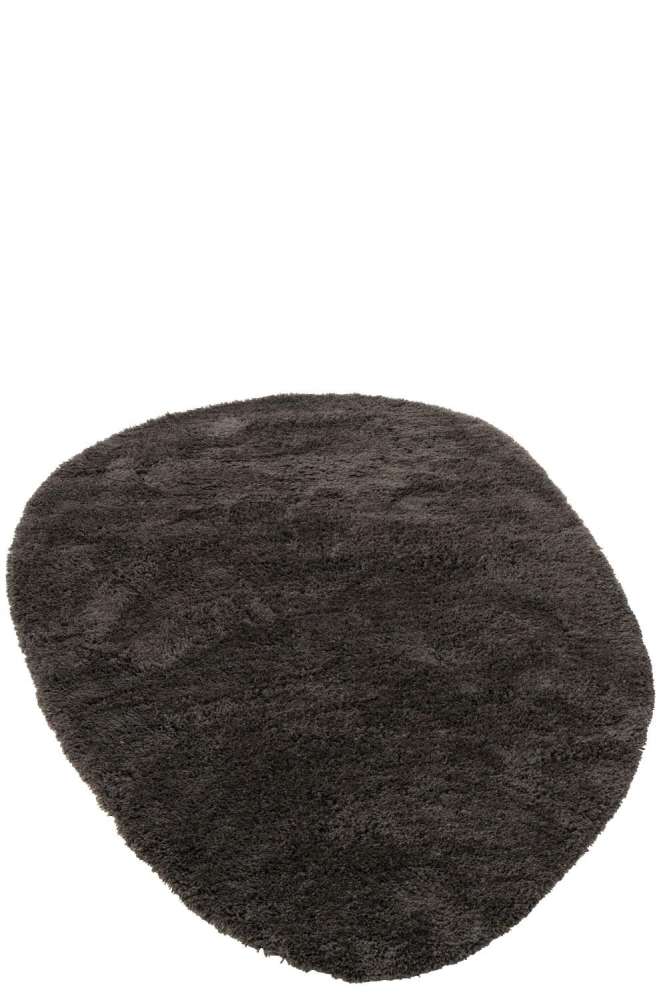 RUG FLUFFY POLYESTER DARK GREY