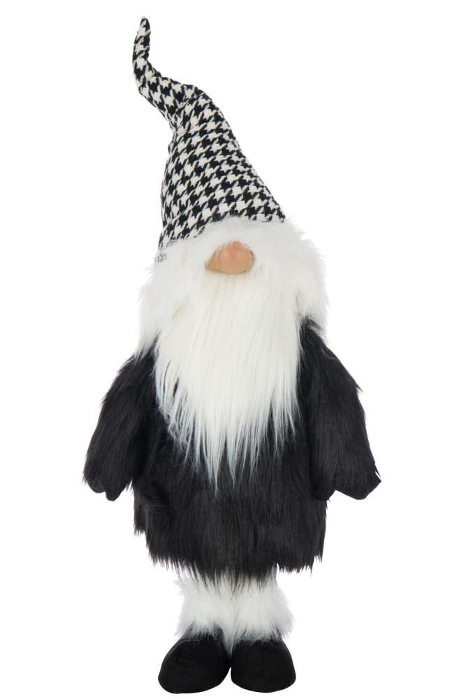 SANTA CLAUS PIED-DE-POULE POLYESTER BLACK/WHITE