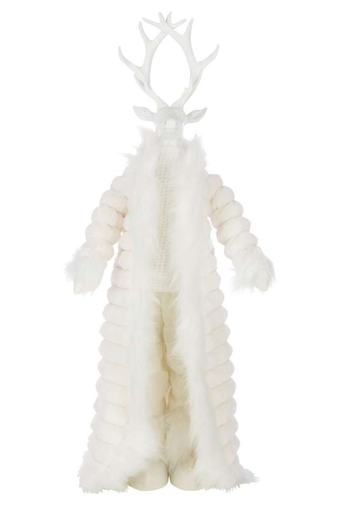 DEER STANDING COAT POLYESTER WHITE LARGE