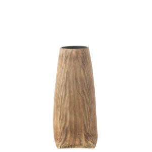 VASE MARIA LONG CERAMIC BROWN SMALL