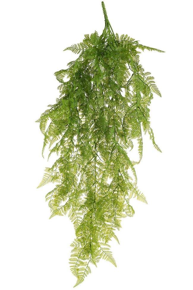 BRANCH FERN FINE HANGING PLASTIC GREEN