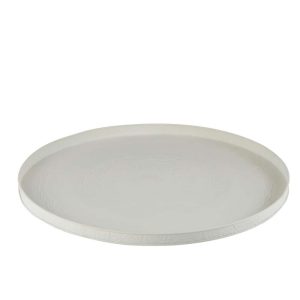 TRAY ROUND CLASSIC IRON WHITE L
