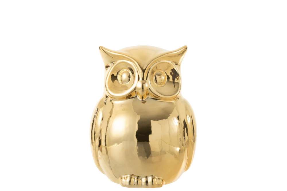 OWL PORCELAIN GOLD LARGE