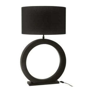 TABLE LAMP BASE ROUND ALUMINIUM BLACK