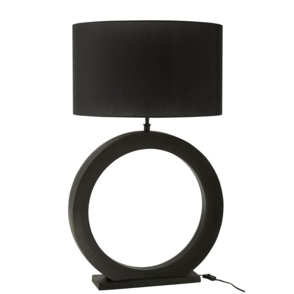 TABLE LAMP BASE ROUND ALUMINIUM BLACK