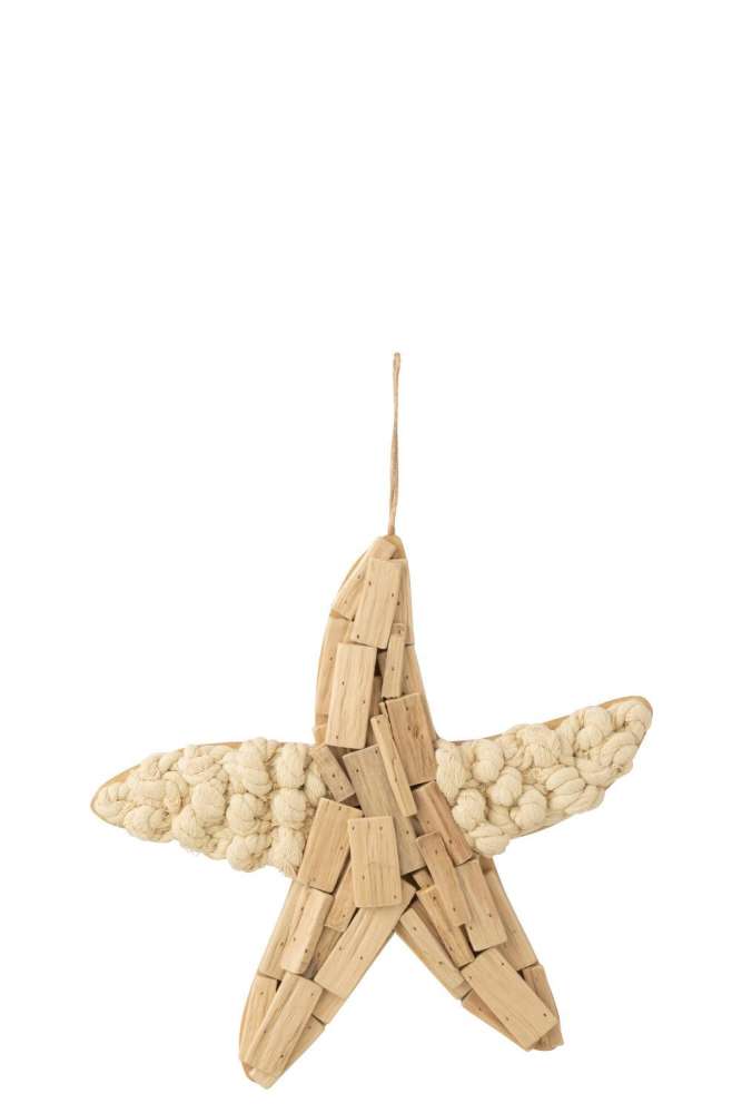HANGER STAR FISH WOOD NATURAL