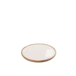 TRAY KOS WOOD BROWN/WHITE SMALL