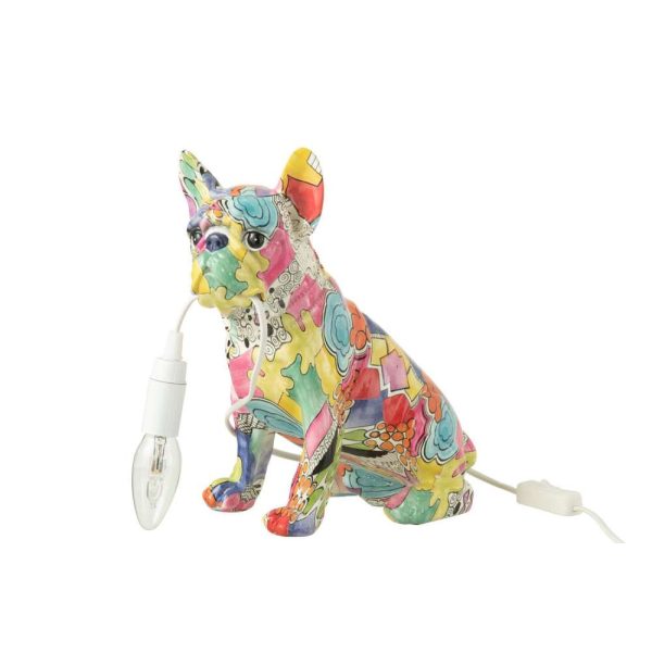 LAMP BULLDOG POP-ART POLYRESIN