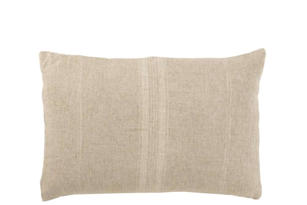 CUSHION STRIPES LINEN BEIGE LONG