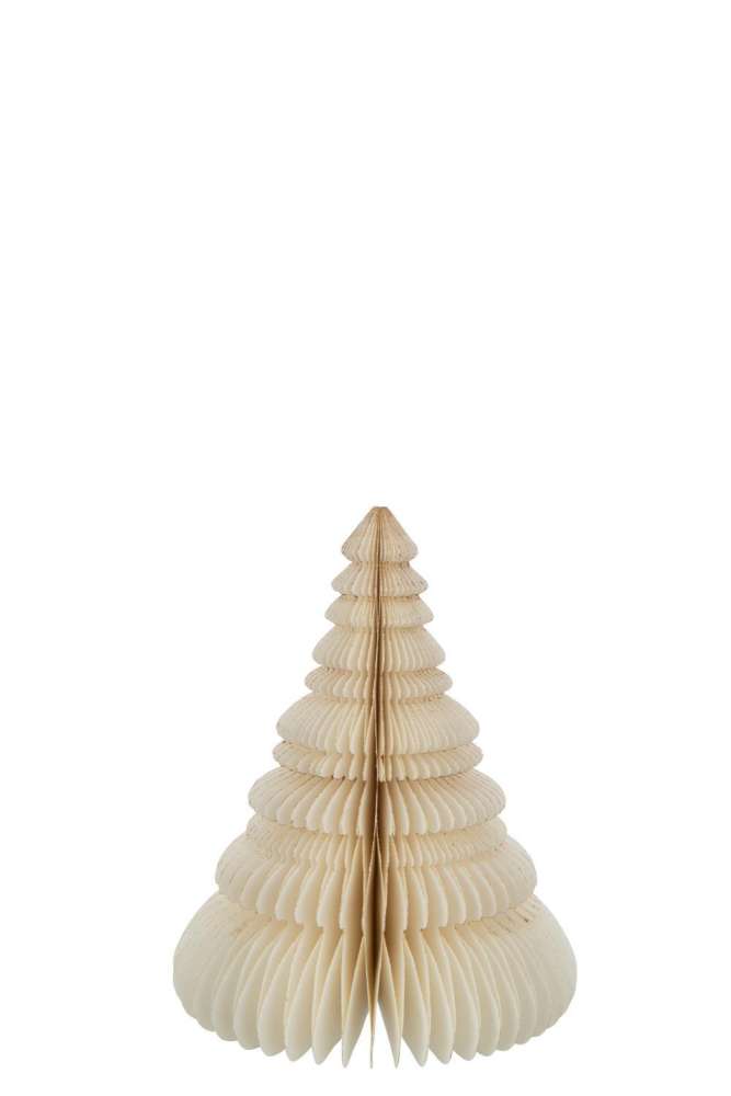 CHRISTMAS TREE FOLDING PAPER CREAM WHITE MEDIUM