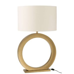 TABLE LAMP BASE ROUND ALUMINIUM GOLD COLORED