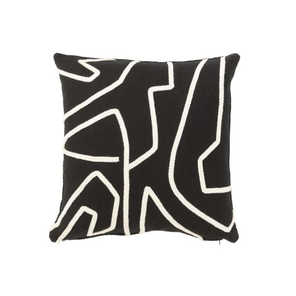 CUSHION STRIPE TEXTILE BLACK/WHITE