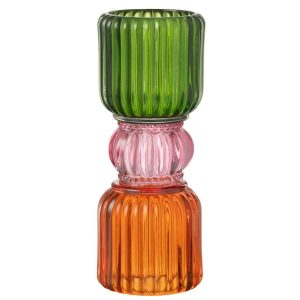 CANDLEHOLDER JAZZY GLASS MIX
