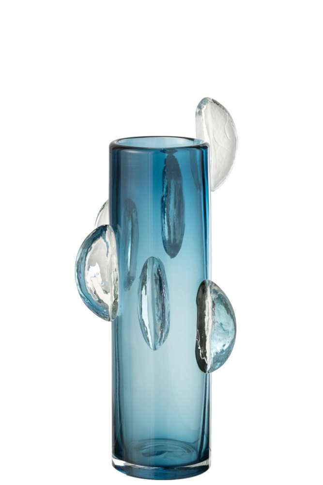 VASE STEGGY GLASS BLUE SMALL