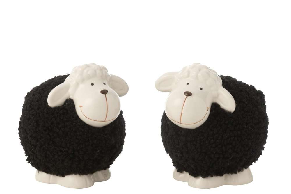 SHEET PORCELAIN WHITE/BLACK LARGE ASSORTMENT OF 2