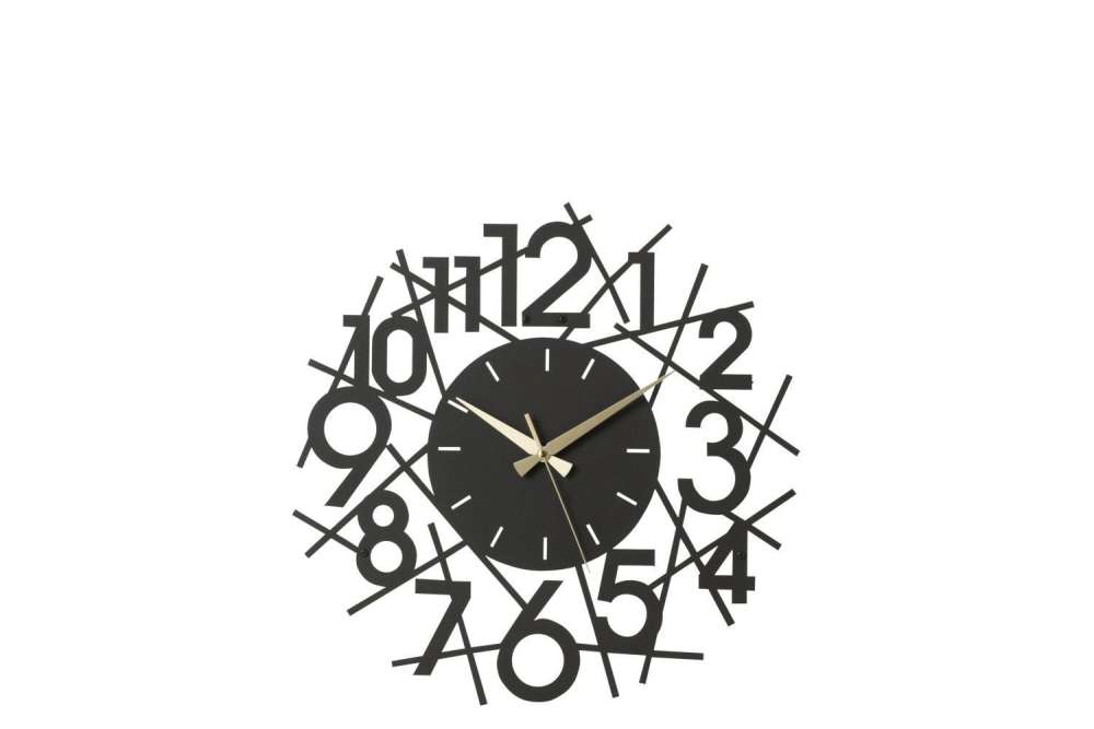 CLOCK NUMBERS METAL BLACK