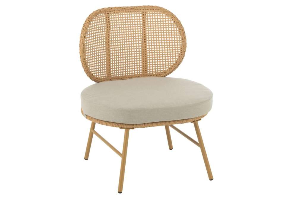 CHAIR JOA STEEL/RATTAN NATURAL