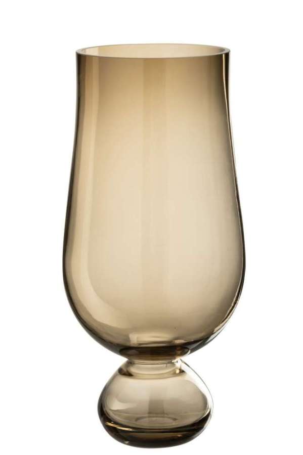 VASE GOBLET HIGH GLASS GRAY