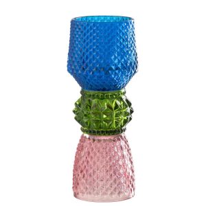 CANDLEHOLDER JAZZY GLASS MIX