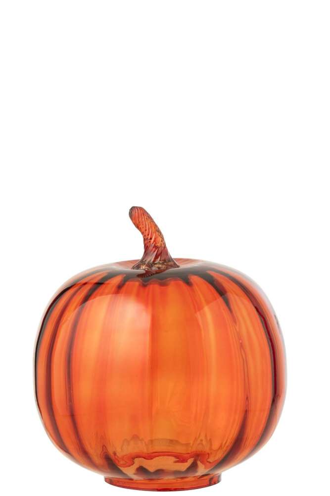 PUMPKIN GLASS DARK ORANGE SMALL
