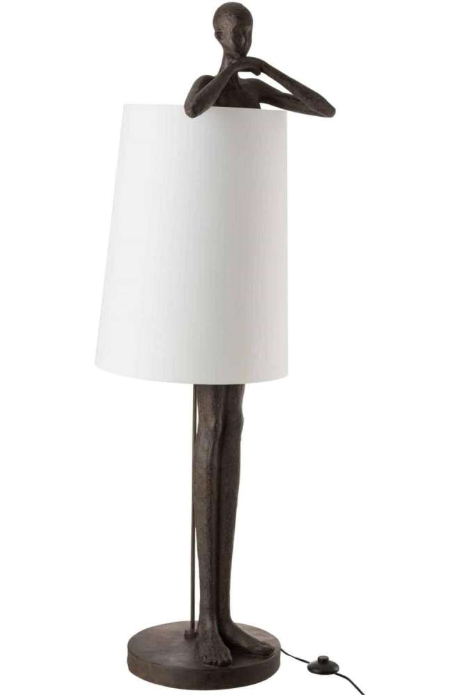 LAMP MAN POLY BROWN/WHITE