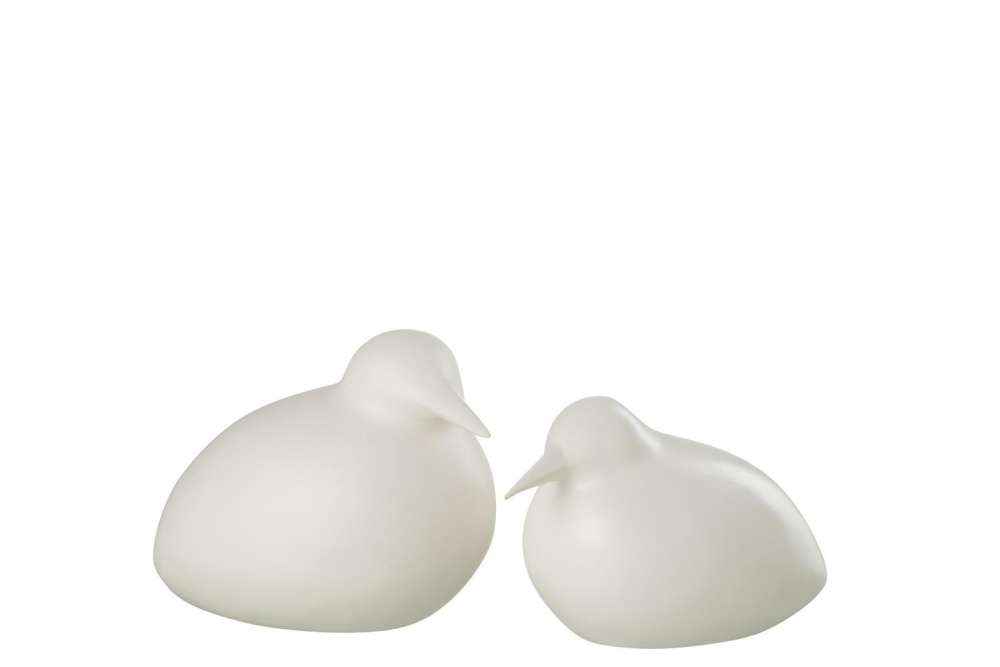 S/2 BIRDS DOLOMITE WHITE