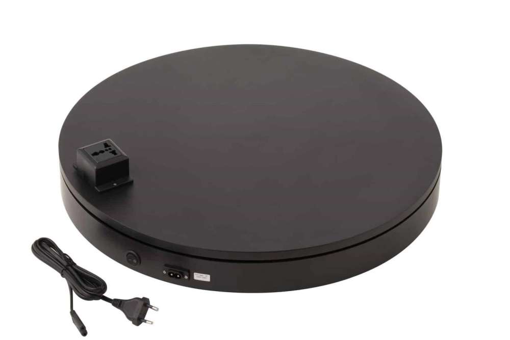 ROTATING BASE ROUND + SOCKET 40KG PLASTIC BLACK MEDIUM