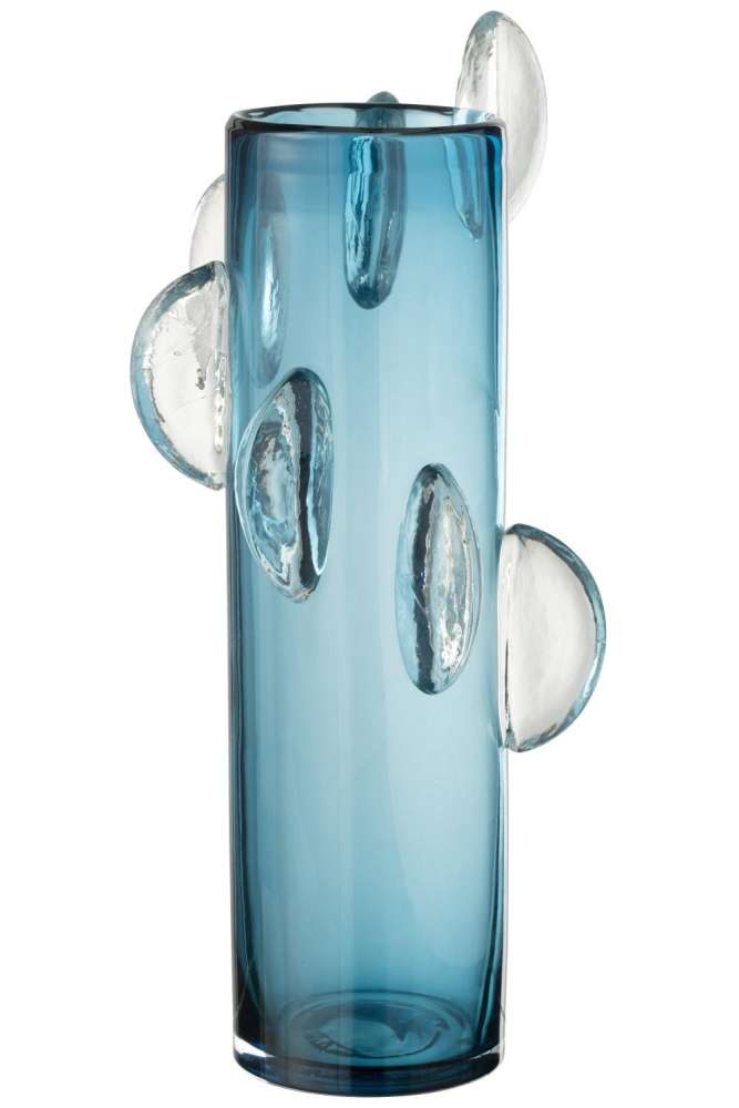 VASE STEGGY GLASS BLUE LARGE