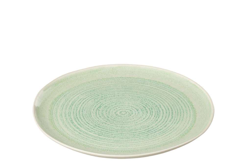 PLATE LARA PORCELAIN GREEN MEDIUM