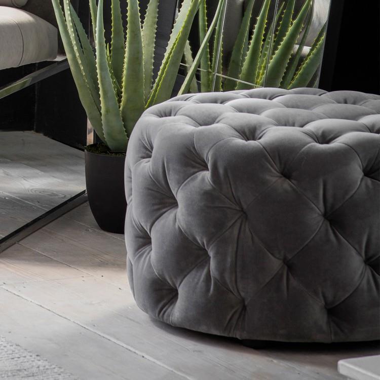 Sergio Footstool Mirage Velvet 610x610x390mm